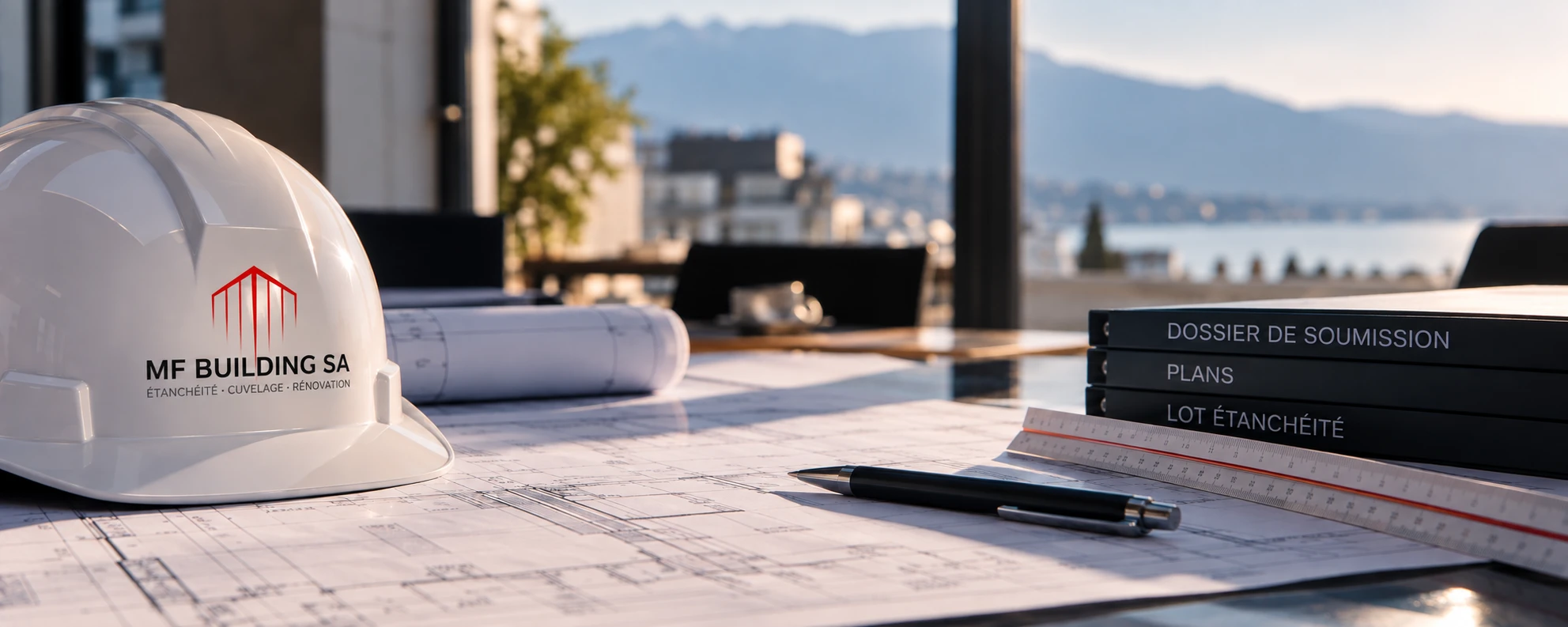 MF Building SA — dossier de soumission, plans et lot étanchéité pour professionnels du bâtiment